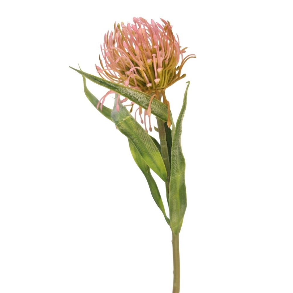 Pink Blush Pincushion Protea Stem Faux Protea Flower Artificial Floral Decor - Picture 10 of 10